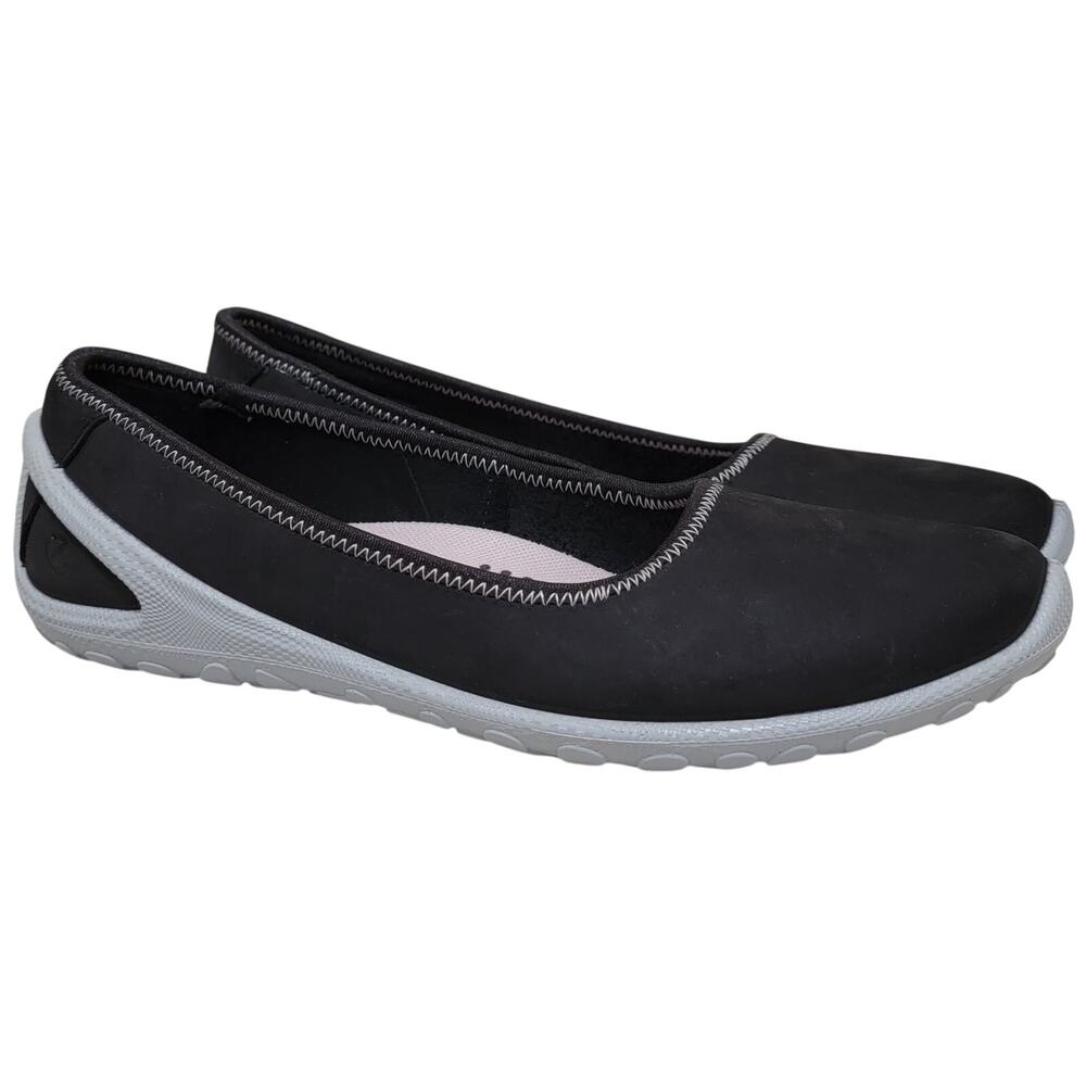 Ecco Women Biom Lite Skimmer Ballet Flat Sneakers Size EU 40 US 9 Black Grey